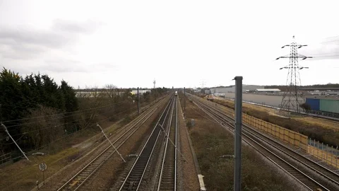 Train going at the high speed Stock Footage 103387850