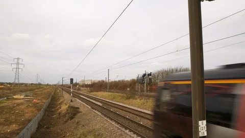 Train going at the high speed Stock Footage 103388068