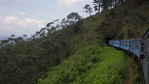 The train is going to the tunnel Stock-Footage 87781342