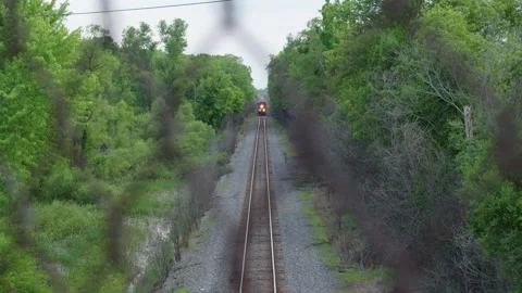 Train Going Under Bridge, Wide Shot, Slider, 4k Apple ProRes Stock Footage 196988240