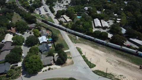 Train by the Golf Course Video stock 249941714