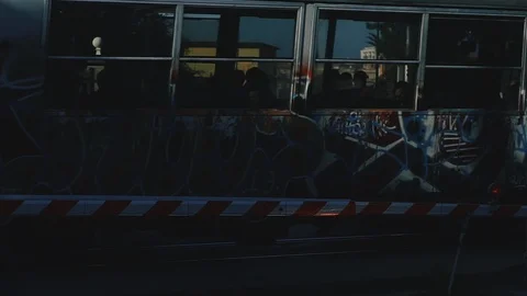 A train. Graffiti painted train. Italy. Stock Footage 123575500