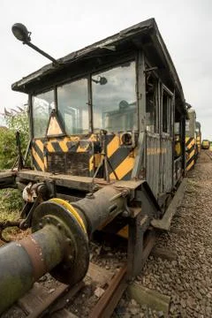 An train graveyard Stock Photos