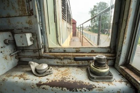 An train graveyard Stock Photos