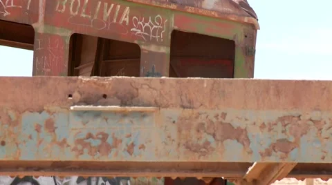 Train Graveyard, Uyuni, Bolivia Stock Footage 50115972