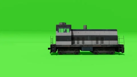Train Green Screen Railway Animation Clip Stock Footage 295904112