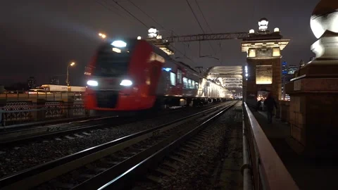 The train ground station in Moscow Stockbeeldmateriaal 144525285