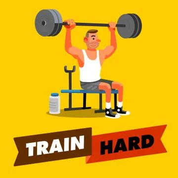 Train hard Stock Illustration