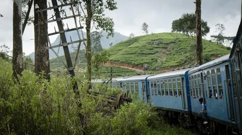 Train heading to the destination Stock Photos