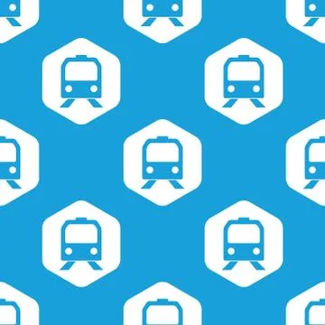 Train hexagon pattern Stock Illustration