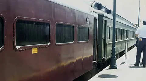 Train Horn &amp; Conductor Stock Footage 11491189