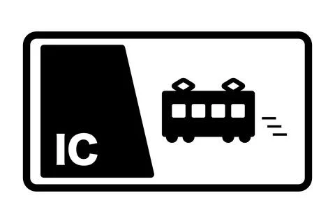 Train IC card icon. Vector. Stock Illustration