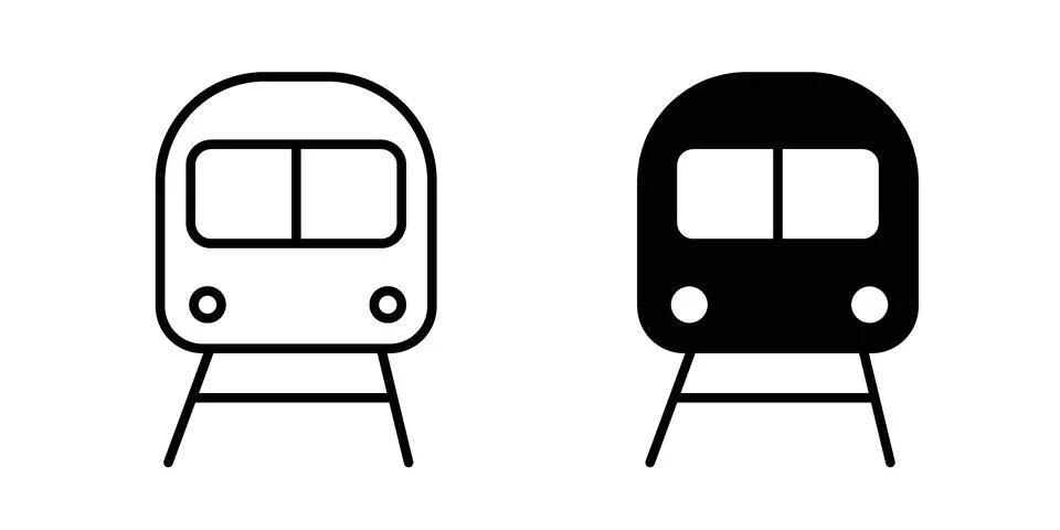 Train icon bundle for website design projects 스톡 일러스트