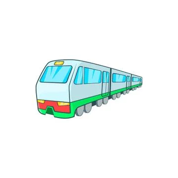 Train icon in cartoon style Illustrazione stock