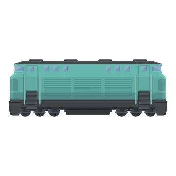 Train icon cartoon vector. Cargo rail Stock Illustration