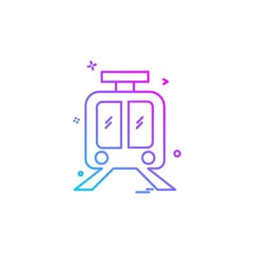 Train icon design vector Stock Illustration