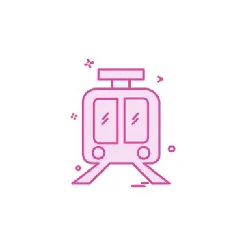 Train icon design vector Illustrazione stock