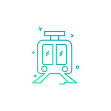 Train icon design vector Stock Illustration