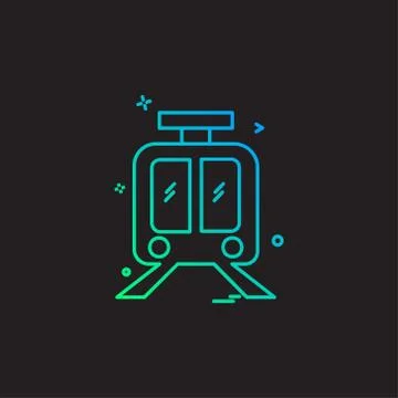 Train icon design vector Stock Illustration