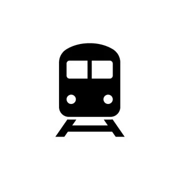 Train icon in flat style Stock Illustration