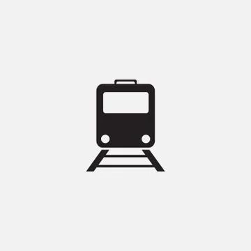 Train icon - flat vector Illustrazione stock