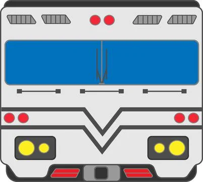 Train icon front view Stockillustratie