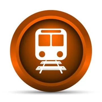 Train icon. Internet button on white background.. Stock Illustration