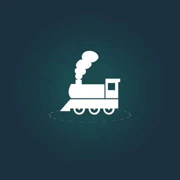 Train icon. isolated vector white icon. Illustrazione stock