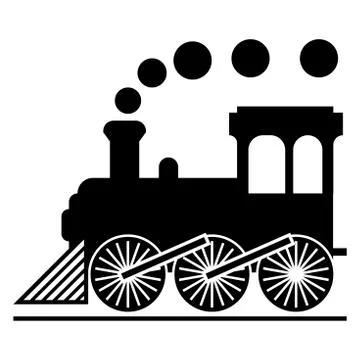 Train icon isolated on white background Illustrazione stock