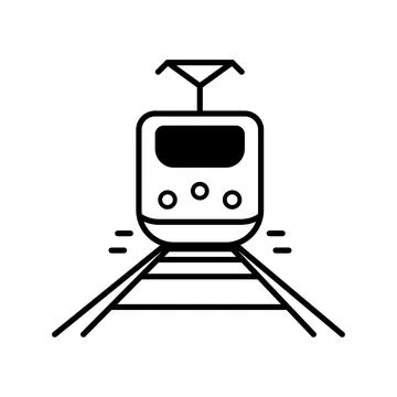 Train icon logo design template isolated illustration Stock Illustration