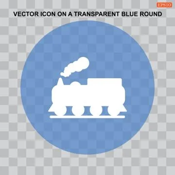 Train icon,  railway  Vector flat design style Stock Illustration