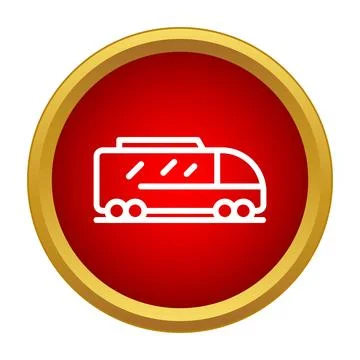 Train icon representing public transit and travel Stock Illustration
