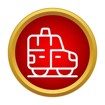 Train icon representing public transportation and travel Stock Illustration