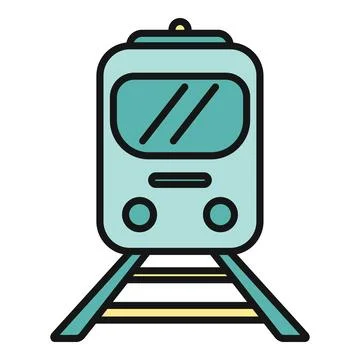 Train icon representing transportation, journey, and commute concepts Stock-Illustration