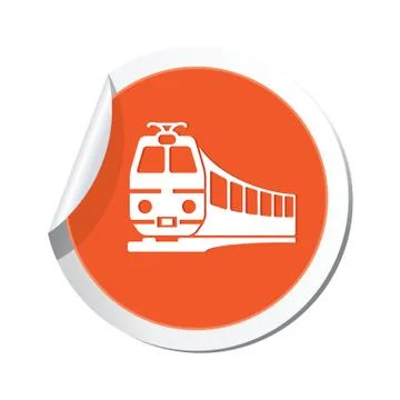Train icon round Stock Illustration