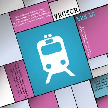 Train icon sign. Modern flat style for your design. Vector Stock Illustration