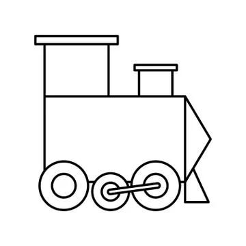 Train icon. Toy design. Vector graphic Stock Illustration