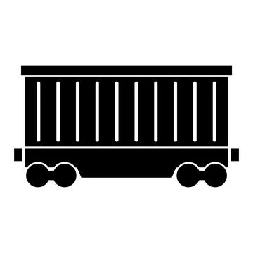Train icon, train carriage vector Stock Illustration