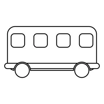 Train icon, train carriage vector Stock Illustration