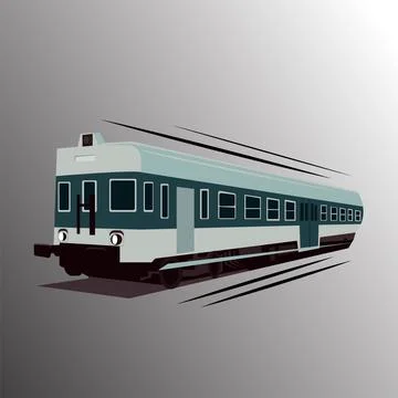 Train icon. Vector illustration of a train on a gray background. 스톡 일러스트