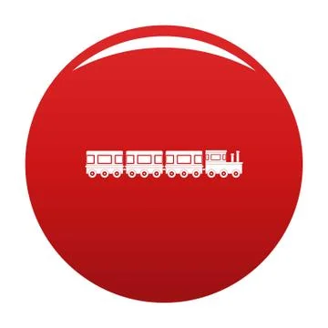 Train icon vector red Illustrazione stock