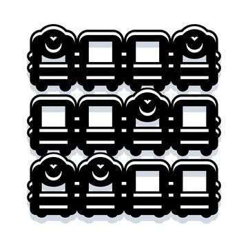 Train icons forming a seamless grid pattern イラスト素材