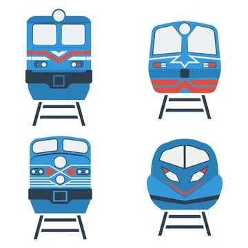 Train icons Stock Illustration