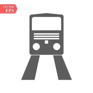 Train icon.train vector on gray background .Transport icons.transportation .. Illustrazione stock