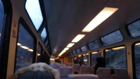 Train inside - on sunset - blurred footage Stock-Footage 99731225