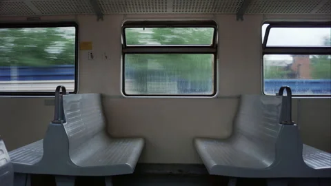 Train Interior at Dusk 库存影片 345430184