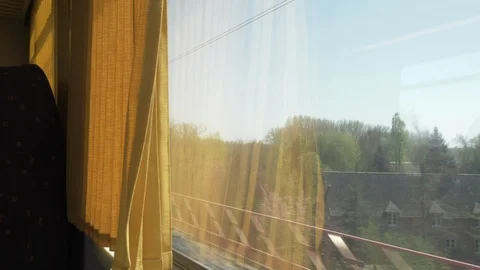 Train interior in motion. Traveling with train. 스톡 동영상 100325515