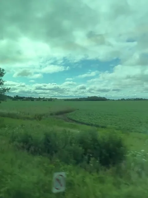 Train Interior View of Countryside Stock Footage 341317514