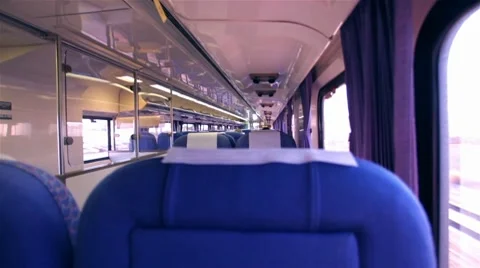 Train Interior While In Motion Vídeo Stock 10802945