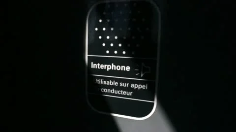 Train interphone Stock Footage 12125926